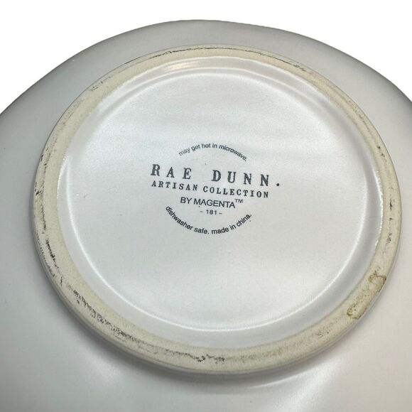 Rae Dunn "Happy Easter" Design Mixing Bowl - Blue Interior with Ivory Ceramic - Picture 8 of 10